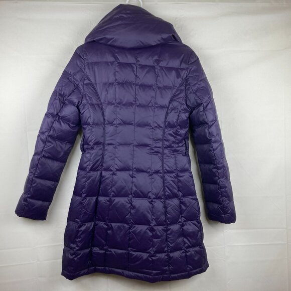 Laundry by Shelli Segal Womens XS Down Quilted Puffer Winter Jacket Purple - Picture 8 of 9